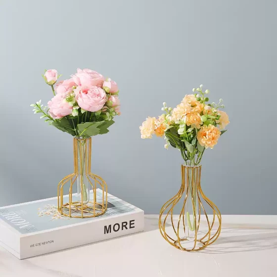 ins风简约透明玻璃花瓶摆件创意客厅干花插花艺仿真花餐桌装饰品