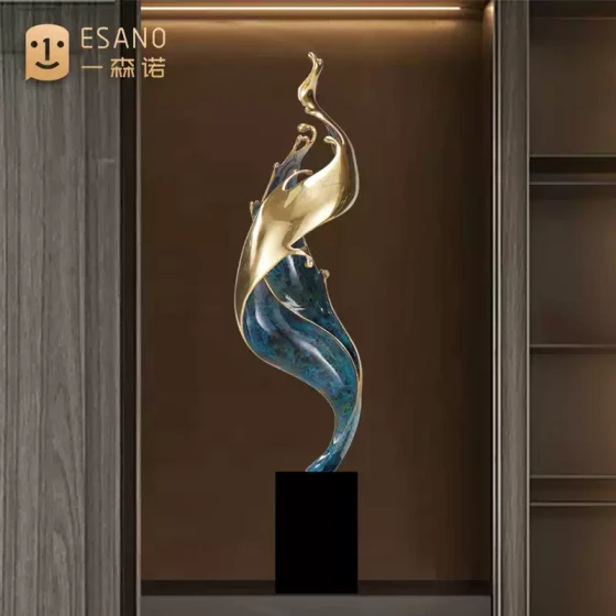 风生水起摆件高档客厅玄关电视柜办公室桌面细长开业乔迁新居礼品