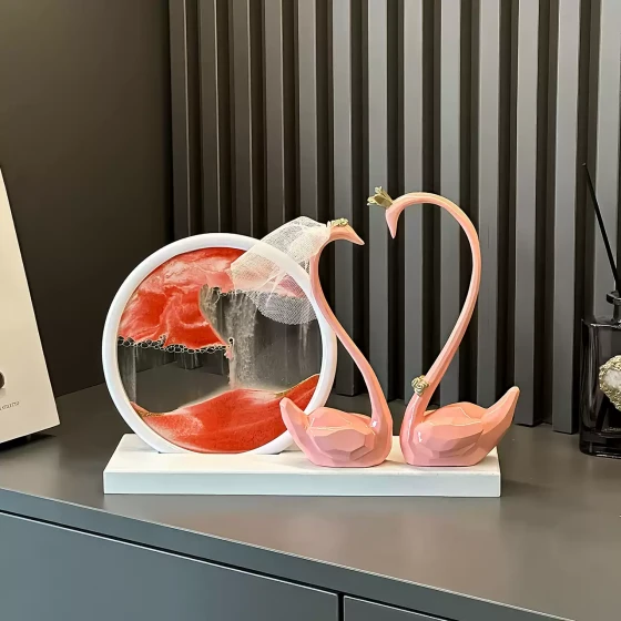 新婚结婚礼物送新人创意天鹅情侣摆件客厅轻奢高档送闺蜜高级实用