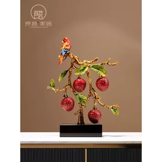 新中式大吉大利荔枝玄关摆件客厅电视柜办公室装饰品乔迁新居礼品